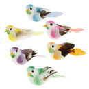 6Pcs Artificial Feather Garden Birds Wedding Flower Decor Foam Craft Birds