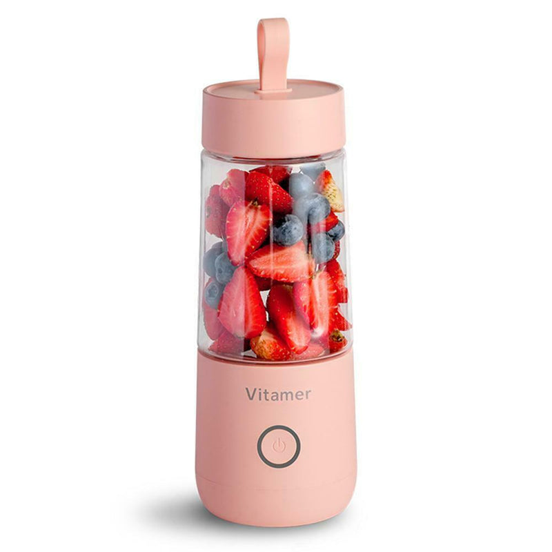 350ml Smart USB Juice Cup Portable Blender Smoothie Juice Machine (Pink)