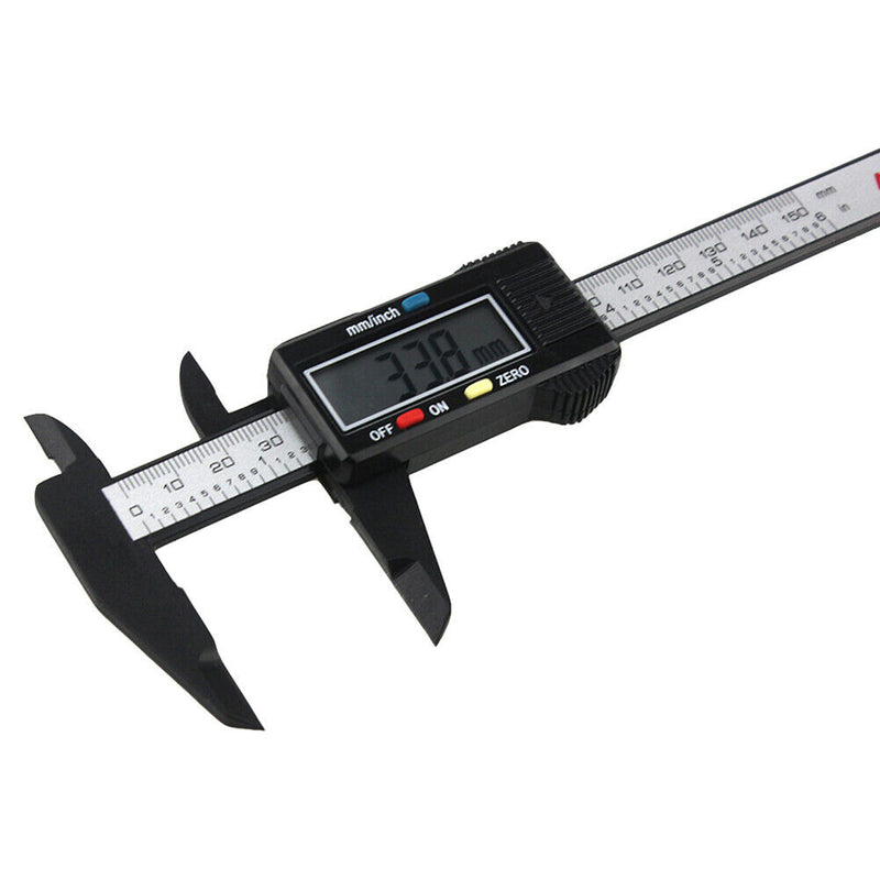 150 mm Carbon Fiber Composite 6 inch Digital Caliper Vernier Black Color A