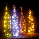 5X(1PCS Solar 2M LED Cork Shaped 20 LED Night Fairy String Light Kork Sola A1Z4)