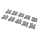 10 Pcs DIN  Terminal Block 2 Ways 800A Flame Retardant Plastic