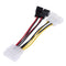 1pcs 4-Pin Molex to 3-Pin fan Power Cable Adapter Connector 12v*2 / 5v*2