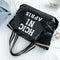 Letters Sequin Crossbody Shopping Bags Women Large Shoulder Handbag (Black)