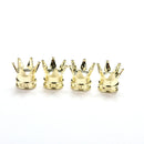 4x Car Golden Crown Tyre Tire Wheel Valve Stems Air Dust Cover Caps OZ