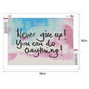 5D DIY Full Drill Diamond Painting Sentence Cross Stitch Embroidery (L2068)