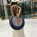 Round Straw Bags Women Summer Rattan Bag Handmade Woven Beach Cross Body Ba