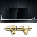 2Pcs RCA Audio Splitter Plug Socket RCA Adapter Converter 1 Male to 2 Female