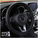 Car Steering Wheel Cover Protector Glove Universal Black Perforated Leather 2020