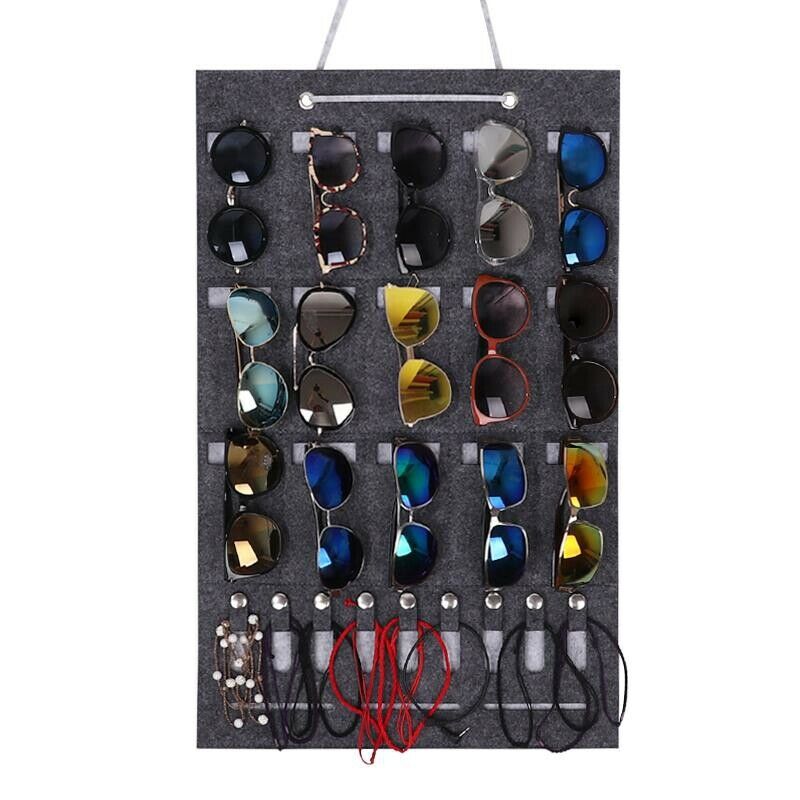 4X(Glasses Organizer Sunglasses Organizer Storage Hanging Bag Sunglasses EyK9R1)
