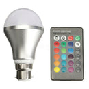 1pcs Adjustable RGB Color Changing LED Light Bulb B22 Bayonet with IR RemoteP6Q9