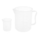 Set of 4-Pcs Cups with Scales Big & Small Measuring Cups