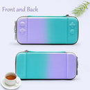 Game Console Gradient Storage Case for Switch Bag Pouch (Green Purple)