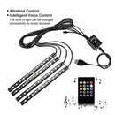 Car LED Strip Light, RGB 4pcs 48LED Multicolor Music Car Interior Lights Un
