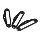 3pcs Black Plastic Small Dual Track Electric Guitar Pickup Baseplates