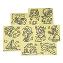 10pcs Kids DIY Color Sand Painting Art Creative Drawing Toys Sand Paper Crafts Z