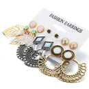 6Pairs/Set Leaf Flower Ear Studs Earrings Drop Dangle Earrings Jewelry Gift