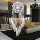White Decorative Pattern Dream Catcher Wall Hanging Home Car Decor Craft