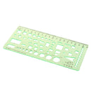 2 Pcs Plastic Drawing Ruler Geometric Template Ruler Stencil Measure Tool