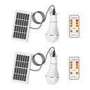 2 Pieces Solar Power Light Bulb Camping Tent Lamp LED Hiking Fishing Outage