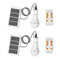 2 Pieces Solar Power Light Bulb Camping Tent Lamp LED Hiking Fishing Outage