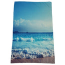 Beach Tapestry Ocean Decor Tropical Island Paradise Beach at Sunset Time wi