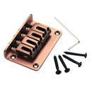 4 String Guitar Ukulele Saddle Bridge Adjustable Red Bronze with Screws +Wrench