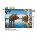Lakeside Elk 5D DIY Full Drill Diamond Painting Embroidery Kit Cross Stitch