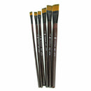 6xSHORT FLAT .ART BRUSH SET FINE-THICK Small-Large/Oil/Acrylic Paint/Bristl I8R9
