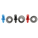 3x ABS Plastic Fishing Rod Hook Keeper Holder with Elastic Rubber O-Rings