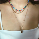 Individual Ethnic Multi-Layer Necklace Accessories Colorful Beads Shell Kis
