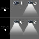 Round Solar Wall Light Waterproof Outdoor Landscape Lamp (Light Control)