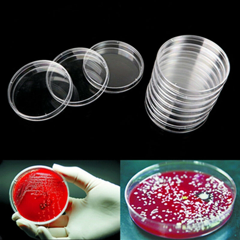Clear Plastic Petri Dishes with Lids, Sterile, 90mm
