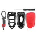 3 Btn Carbon Fiber Remote Key Case Shell Cover For Ford Ranger C-Max S-Max  P4T4