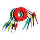 5pcs Banana Plug To Alligator Clips Test Lead Set Copper Wire 1 Meter