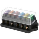 6 Way Fuse Holder Box Car Vehicle Circuit Blade Fuse Box Block + 6PCS Fuse UWG