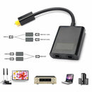 Dual Port Digital Optical Fiber Audio Splitter Cable Adapter 1 In 2 Out X5P4