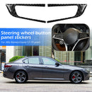 Carbon Fiber Steering Wheel Button Panel Trim Cover for Alfa Romeo Giulia 17-19