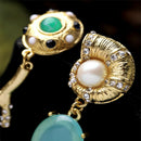 Women Animal Earings New Cute Snail Branches Asymmetrical Stud Earrings M3N5