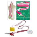 Sewing Kit Tape+Scissor+Head Pins+Pin Cushion For Dressmaker/Tailor 4PCS