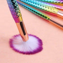 7pcs Fish Tail Shaped Makeup Brush Set Foundation Powder Eyeliner Brushes