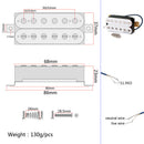 Wired 6 String Electric Guitar Dual Coils Pickup Bridge Alnico 5 White Musical