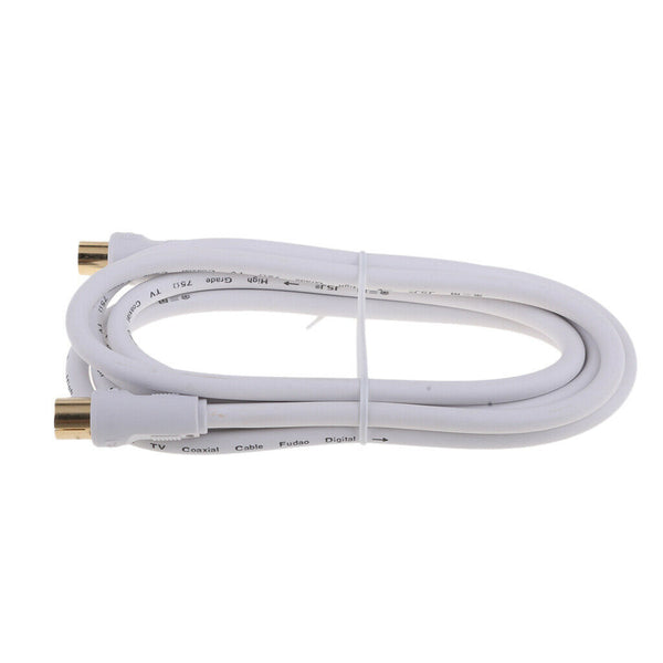 90 Degree TV 9mm Coaxial Aerial Male to Female RF Antenna Cable
