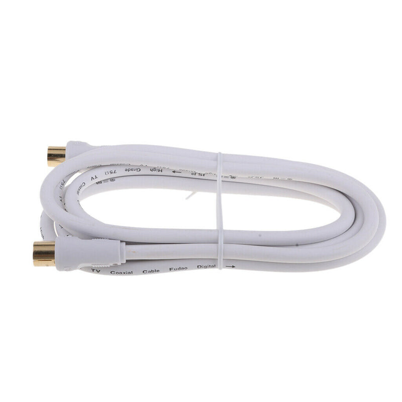 90 Degree TV 9mm Coaxial Aerial Male to Female RF Antenna Cable