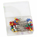 Nickel plating Wedding Sewing Craft Ball Head Pins Box of Approx. 80pcs Col V2E4