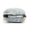 Small Round Messenger Bags Women Plush Shoulder Crossbody Handbags (Gray)