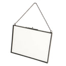 Hanging Glass Photo Picture Frame Dried Flower Holder 18x13cm