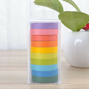 10x Rainbow Washi Sticky Paper Masking Adhesive Decorative Tape Scrapbookin