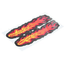 2 Packs Yellow Red Flame Fire Design Vehicle Car Decals Stickers Decor