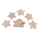 50pcs Wooden Wood Pentagram Christmas Tree Embellishment Ornament Unpainted