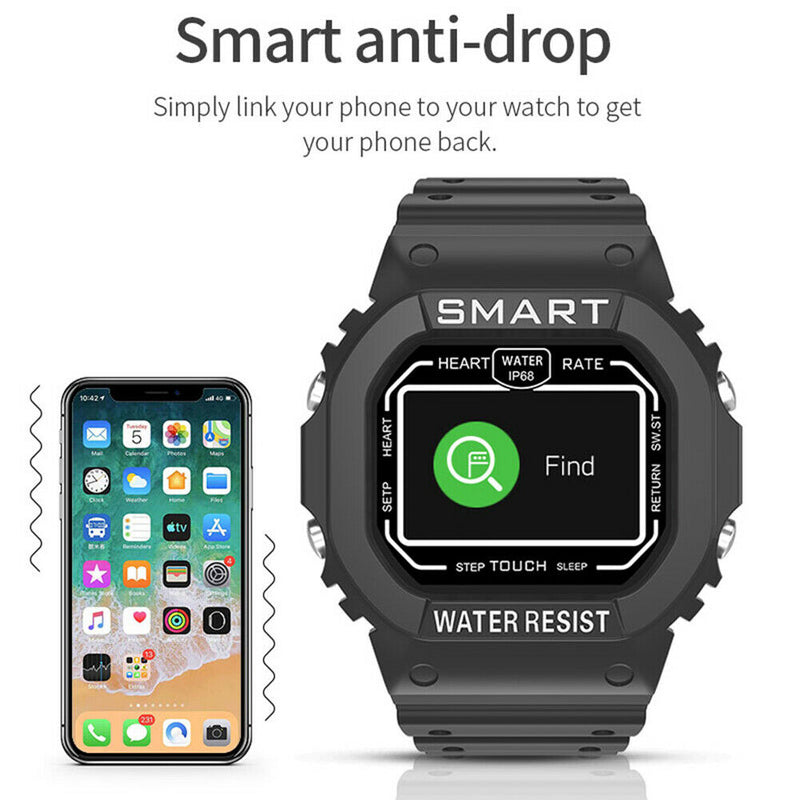 K16 Bluetooth Smart Watch Unisex Waterproof Heart Rate Monitor Fitness Tracker
